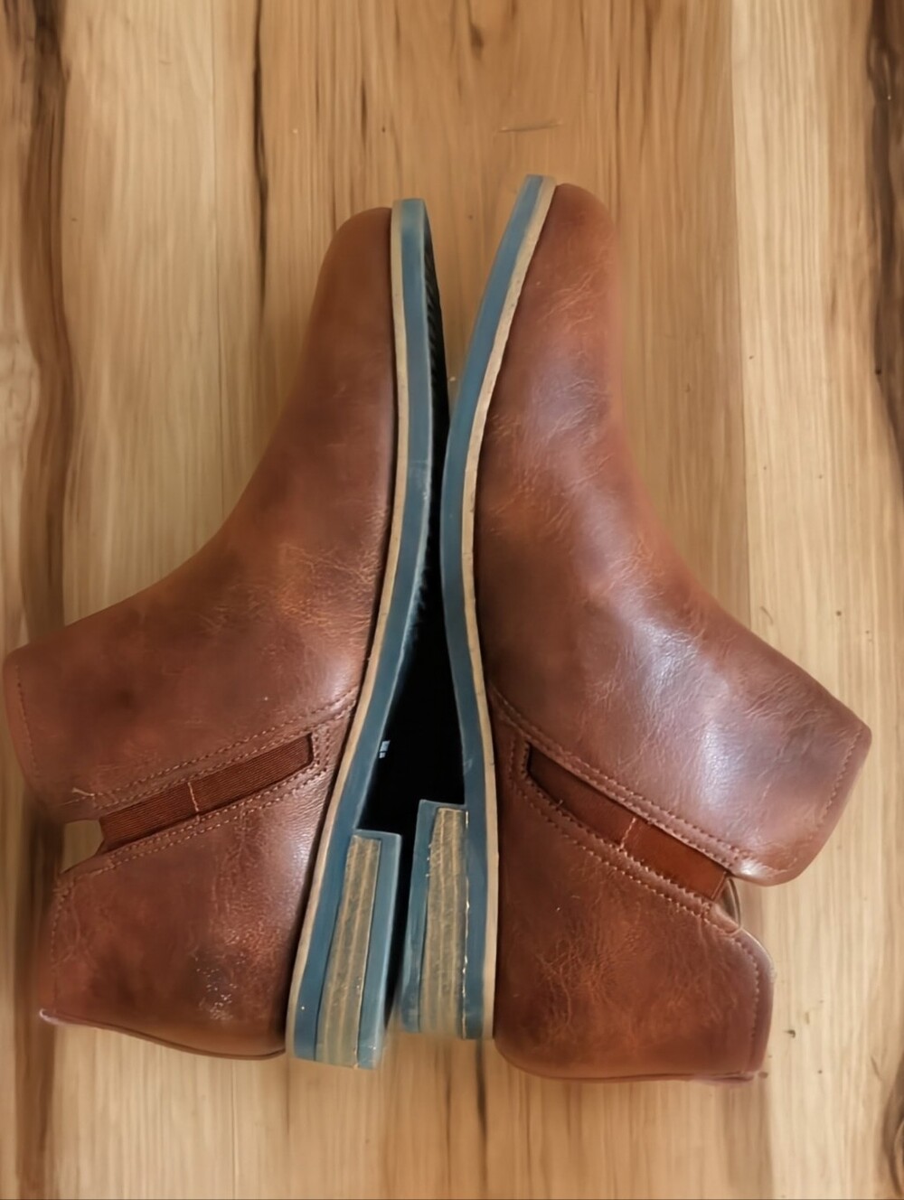 Dr Scholl's Brown Leather Women's Ankle Boots Size 8 EUC!